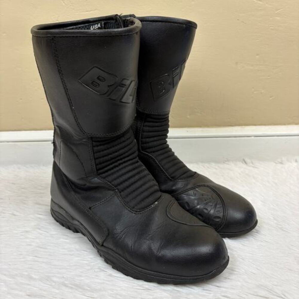 Bilt Hipora Black Leather Motorcycle Boots Men’s Size 11
